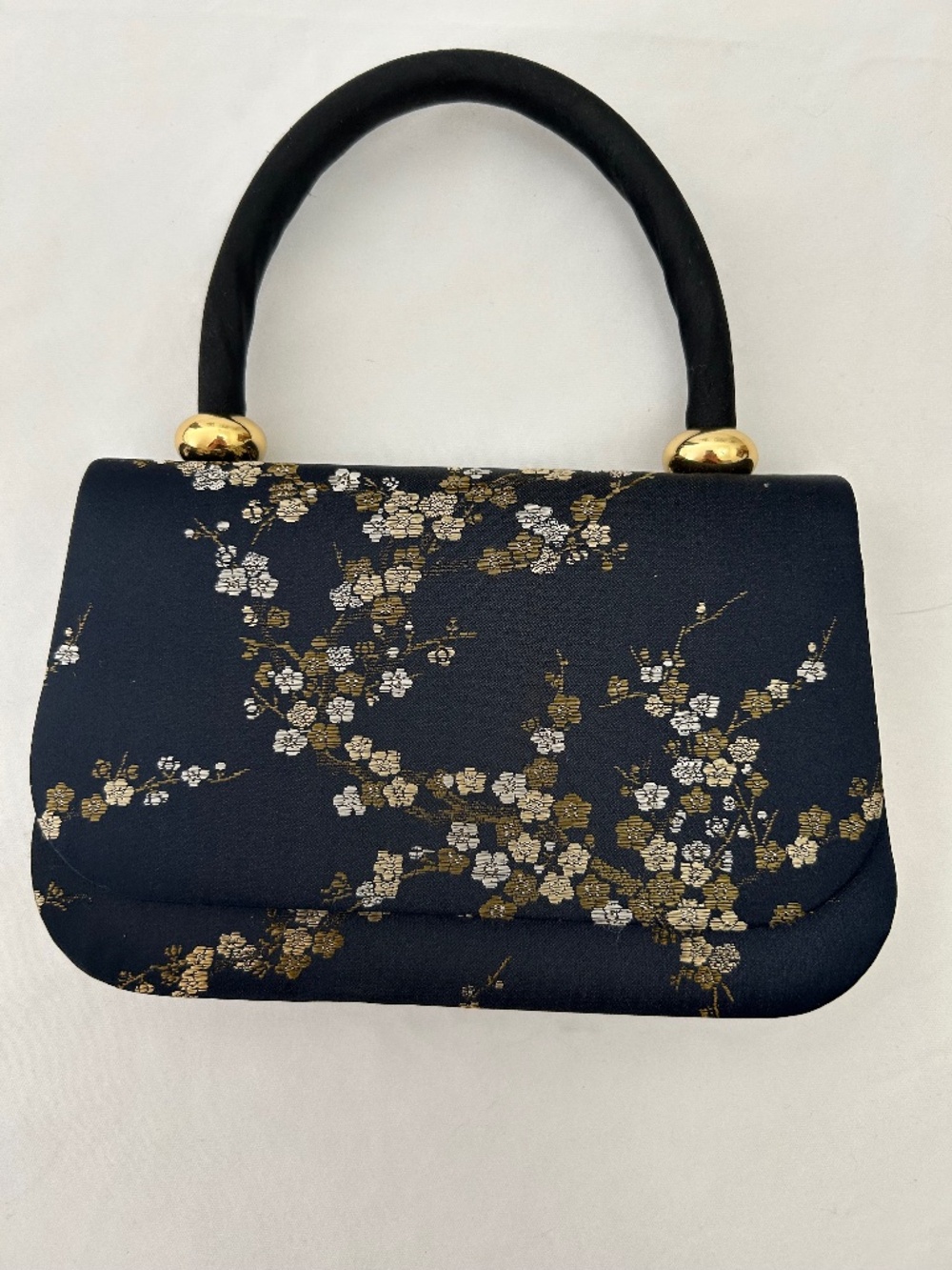 Y&S Original Gray Cherry Blossom Floral Evening Handbag